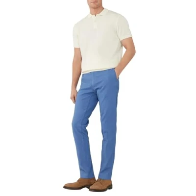Afbeelding van Hackett London Heren Ultra Lw Chino K Broek, Blauw (Avio), 33W/28L, 33W / 28L