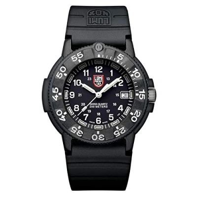 Afbeelding van Luminox Originele Navy Seal XS.3001.F Heren Horloge 43mm Militaire in Zwart Datum Functie 200m Waterbestendig, Zwart, 45 mm, onbezorgd