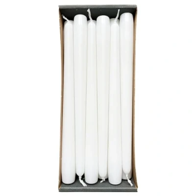Afbeelding van Nordring 12 stuks puntige kaarsen 2,3 cm x 25 hoog wit