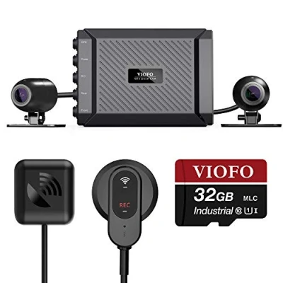 Afbeelding van VIOFO MT1 Motorfiets Dash Cam voor en achter 1080P Dual Channel Waterdichte Motorbike Camera 170 Graden Hoek, Ingebouwde WiFi, GPS, G Sensor, Waterdicht, Auto On/Off, 32GB SD kaart Inbegrepen
