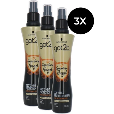 Afbeelding van Schwarzkopf Got2b Guardian Angel Protection Spray 3 x 200 ml