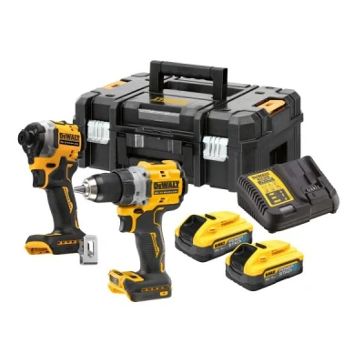 Afbeelding van DeWalt DCK2051H2T QW 18V XR Compact Brushless Twin kit DCD800 + DCF850 2x 5.0Ah accu in TSTAK koffer