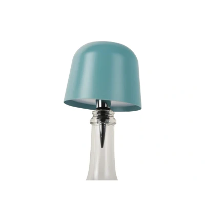 Afbeelding van Leitmotiv Ledlamp Cone Hat LED Oplaadbaar Voor Op Een Fles Blauw 10x10x13cm Nice thingZ
