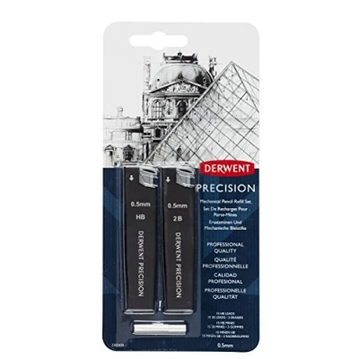 Afbeelding van Derwent Vullingen en gummetjes, 0,5 mm, HB/2B, professionele kwaliteit, 2302430