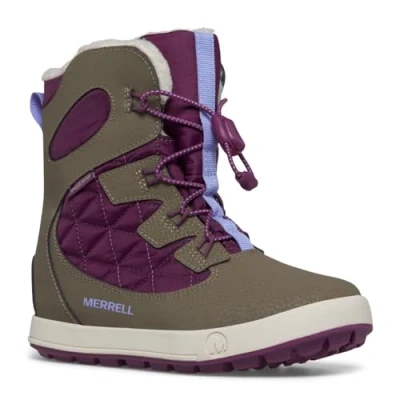 Afbeelding van Merrell Unisex Snowboots voor kinderen, Maat: 37, Truffle/plum Leer en textiel