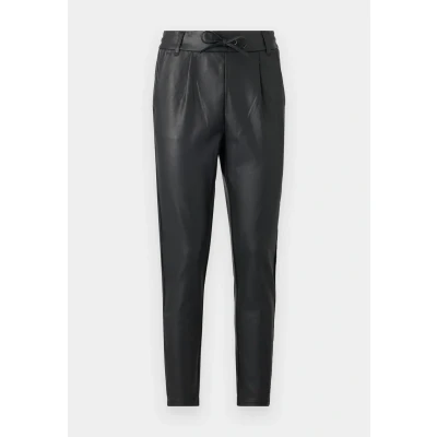 Afbeelding van ONLY coated tapered fit broek ONLPOPTRASH zwart
