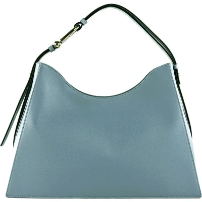 Afbeelding van FURLA Leren Schoudertas Nuvola Hobo Lichtblauw