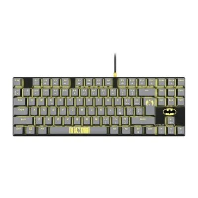 Afbeelding van FR TEC BATPCKEY, Sans clé (80 87%), Avec fil, Clavier mécanique, QWERTY, LED, Noir, Jaune
