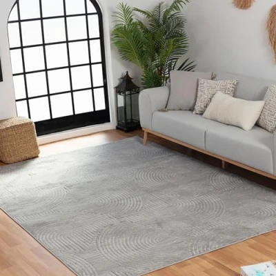 Afbeelding van SURYA Vloerkleed Woonkamer, Slaapkamer Modern Scandinavisch Tapijt REYKO Grijs 80x150cm
