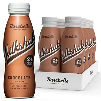 Afbeelding van Barebells Romige eiwitshake suikerarm, 24 gram eiwit per fles, lactosevrij, chocolade milkshake, 8 x 330 ml