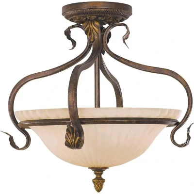 Afbeelding van Feiss LED Plafondlamp Sonoma Valley 3X E27 Max 60W Dimbaar Aged Tortoise Shell