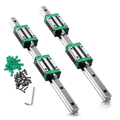 Afbeelding van CNCMANS HGR20 lineaire geleiding set 2 stuks 600 mm rails en 4 HGH20CA glijblok, anti roest hoge precisie CNC onderdelen voor geautomatiseerde apparaten (600 mm)