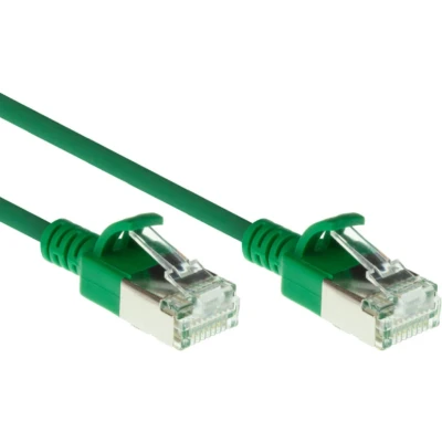 Afbeelding van ACT DC7702 LSZH U/FTP CAT6A Datacenter Slimline Patchkabel Snagless RJ45 Connectoren Groen 2 meter