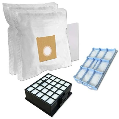 Afbeelding van 10 Stofzuigerzakken + 1 HEPA filter Motorbeschermingsfilter geschikt voor SIEMENS Green Power VS06GP1264/03, VS06GP1267/03, VS06GP1268/03; VSZ32200/03 Z3.0 2200W, VSZ324XXL/03 XXL 2400W