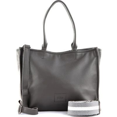 Afbeelding van FREDsBRUDER Leren Schoudertas Sewab Tote Bag Grey Grijs