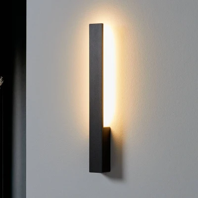 Afbeelding van Arcchio LED wandlamp 2 lichts aluminium H: 42.5 cm zwart Inclusief lichtbronnen