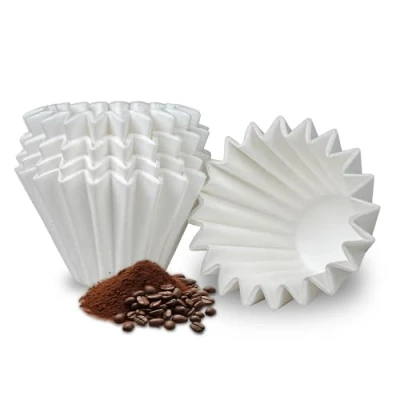 Afbeelding van 1 2 kopjes kleine koffiefilters,100 stuks wegwerpmand koffiefilterpapier,compatibel met Kalita Wave Dripper 155 serie,koffiepot voor één portie, overgiet en druppelkoffiezetapparaat,voor personen