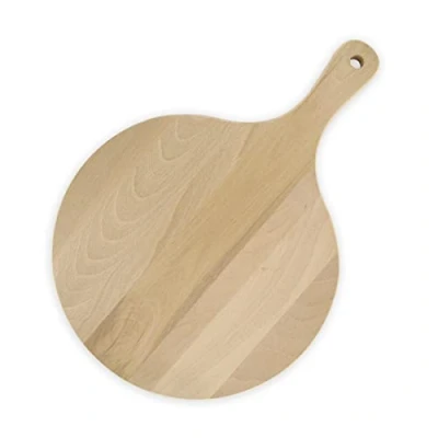 Afbeelding van Fackelmann 31760 ronde pizzaplank, houten plank met handvat, pizzaplank hout, bruin, 30 cm, 44 x 1,3 cm