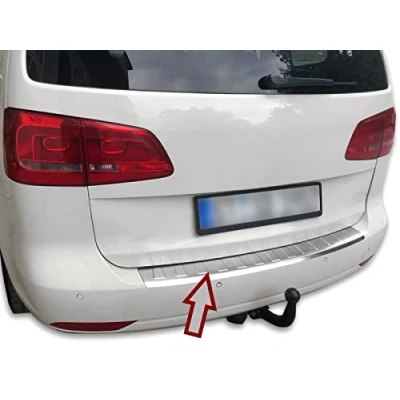 Afbeelding van Bumperbescherming roestvrij staal mat compatibel met VW Touran 1T3 2010 2015 schuine rand premium kwaliteit van RECAMBO