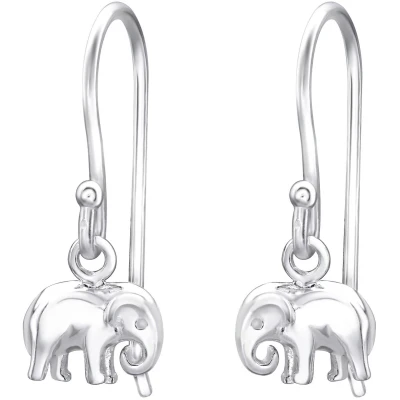 Afbeelding van JoyS Zilveren olifant oorbellen oorhangers