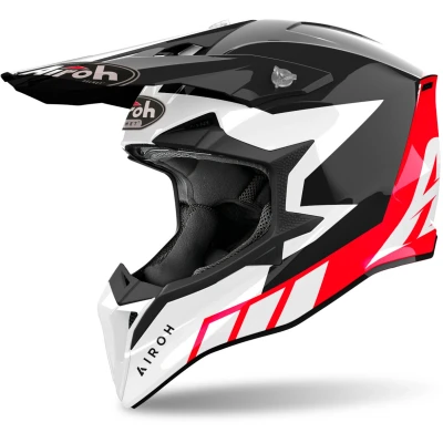 Afbeelding van Airoh Wraaap Reloaded Motorcross Helm, zwart wit rood, afmeting XS voor man