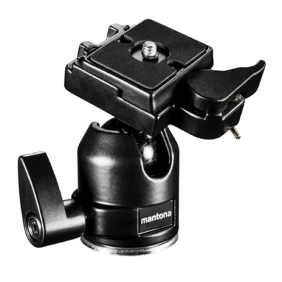Afbeelding van Mantona Kogelkop voor statief Scout XL, statiefkop max. belastbaarheid 6 kg, incl. schroefdraadadapter 3/8&#039;&#039; op 1/4&#039;&#039;, camera accessoires met snelwisselplaat