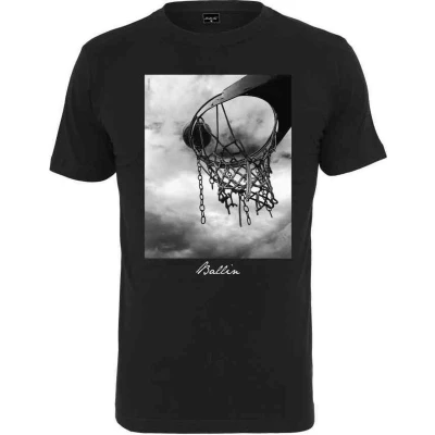 Afbeelding van Mister Tee Herren Ballin Tshirt print, Heren, Maat: XS, Black