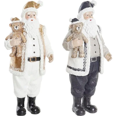 Afbeelding van Kerstversiering DKD Home Decor Hars Kerstman (12 x 9 27 cm) (2 Stuks)