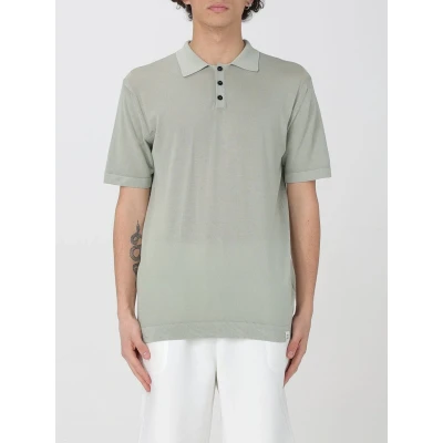 Afbeelding van Knitted Short Sleeve Polo Shirt with Button Placket Green