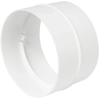 Afbeelding van 100 mm/10 cm, buisconnector voor de luchtslang, rond, flexibel, het aansluiten van pijpleidingen, wit