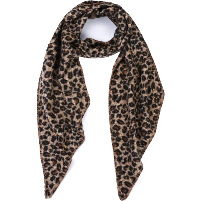 Afbeelding van Sjaal Winter Leo Vachtje Camel Vachtsjaal Leopard/Panter/Cheetah