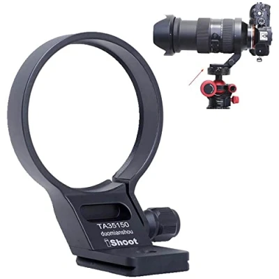 Afbeelding van iShoot Metalen Lens Collar Statief Mount Ring Compatibel met Tamron 35 150mm f/2 2.8 Di III VXD A058 E Mount, Ondersteuning Houder Beugel Bodem is Arca Swiss Fit Quick Release Plaat Zwaluwstaart Groove