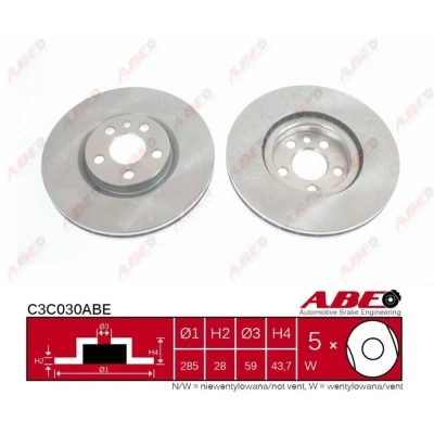 Afbeelding van ABE Remschijven C3C030ABE