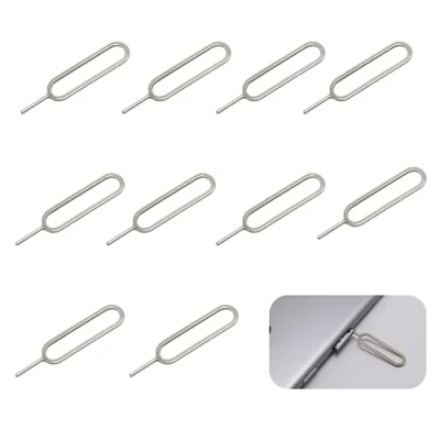 Afbeelding van 10 stuks SIM kaartnaald, kaarthouder, uitwerpen verwijdertool, pin mobiele telefoonnaalden, compatibel met alle iPhone, Android, HTC, Samsung Galaxy smartphones