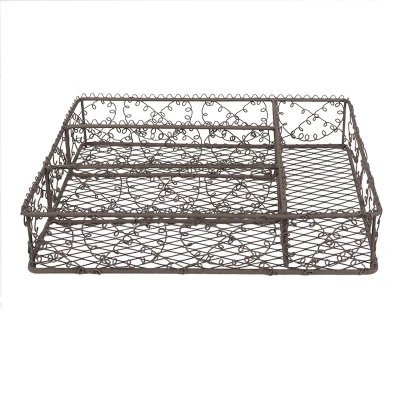 Afbeelding van Clayre &amp; Eef Bestekbak 31x25x7 cm Bruin Ijzer