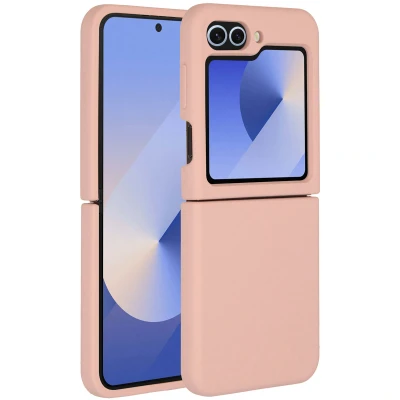 Afbeelding van Samsung Galaxy Z Flip 6 Hoesje Siliconen en TPU (zacht) Accezz Softcase/Backcover Roze Telefoonhoesje