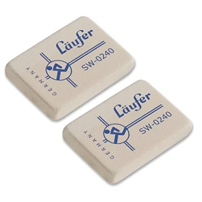 Afbeelding van Läufer 69810 sw 0240 gum, zeer zachte rubberen blisterkaart bevat 2 gummetjes