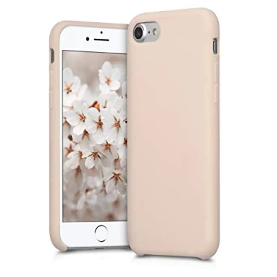 Afbeelding van kwmobile telefoonhoesje compatibel met Apple iPhone SE (2022) / (2020) 8 7 hoesje Zachte case voor smartphone Back cover in mat roségoud