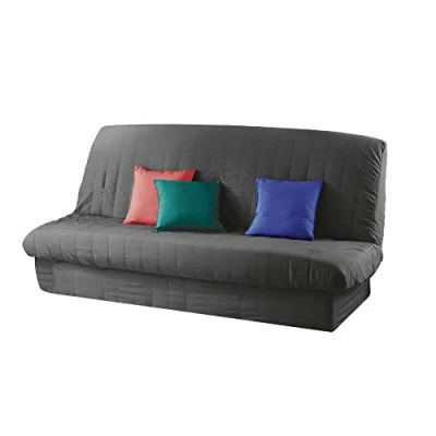 Afbeelding van Douceur d&#039;Intérieur Essential Clic Clac Mat Hoes. 120 tot 140 cm 185 200 Poly. Uni Essentiel polyester, beton