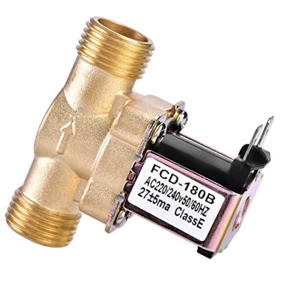 Afbeelding van Elettrovalvola a solenoid elettrica in ottone normalmente chiusa da 1/2&quot;AC 220V per il controllo dell&#039;acqua Pompe industria chimica liquida (1/2&quot; AC 220V)