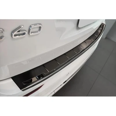Afbeelding van Avisa Zwart RVS Achterbumperprotector compatibel met Volvo XC60 II 2017 2021 &amp; Facelift incl. R Design Plug in Hybrid &#039;Shadow Premium&#039;