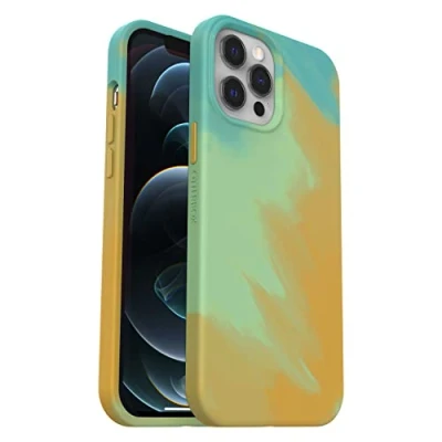 Afbeelding van OtterBox Symmetry doorzichtige hoes voor Apple iPhone 12 Pro Max, met MagSafe, schokbestendig, valbestendig, dunne beschermende hoes, getest volgens militaire standaard, Licht groen