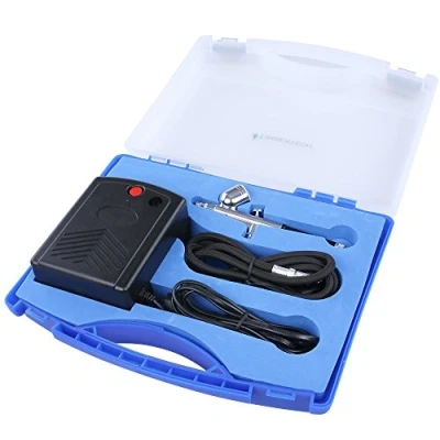 Afbeelding van airbrush compressor set met pistool