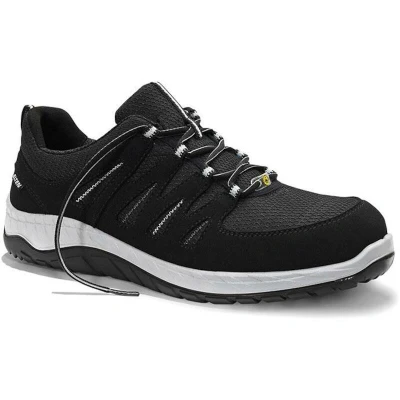 Afbeelding van ELTEN Veiligheidsschoenen MADDOX zwart grijs Low ESD S3, dames en heren, textiel, stalen neus, licht, sportief, zwart/grijs, maat: 35