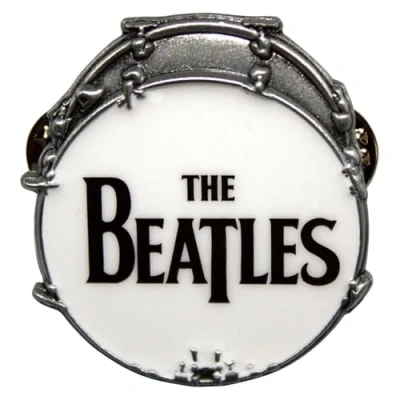 Afbeelding van The Beatles Drop T Drum Pin Wit/Zilverkleurig