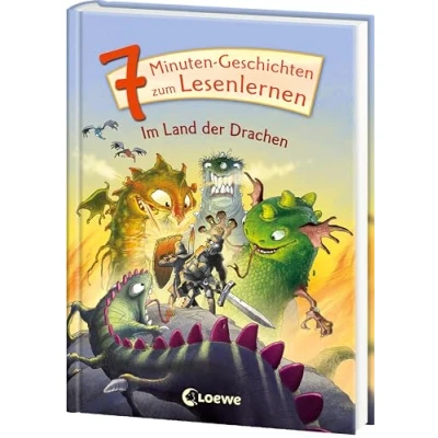 Afbeelding van 7 Minuten Geschichten zum Lesenlernen Im Land der Drachen: Erstlesebuch für Kinder ab 6 Jahren Kurze Vorlesen und ersten Selberlesen