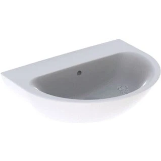 Afbeelding van Geberit Renova wastafel wit (65 x 50 cm) zonder kraangat, met