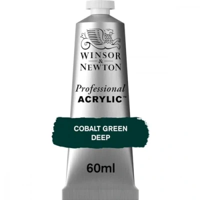 Afbeelding van Winsor &amp; Newton 8840467 Professionele acrylverf, hoge dekking, kunstenaarskwaliteit, lichtecht 60ml tube, Cobalt Green Deep