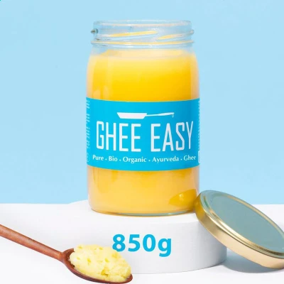 Afbeelding van Ghee Easy Bio 850g Zuivere Geklaarde Boter 100% Biologisch Perfect voor Paleo en Keto Vrij van Gluten Lactose Ayurveda
