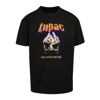 Afbeelding van Upscale by Mister Tee Tupac THUG Passion Tshirt print, Heren, Maat: XS, Black